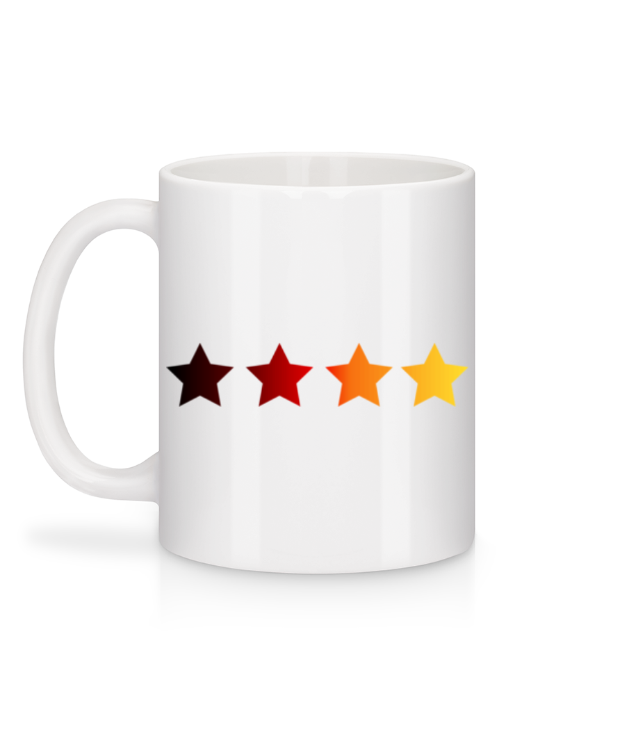 Aperçu: Étoiles Drapeau Allemend - Mug en céramique blanc - Blanc - Derrière
