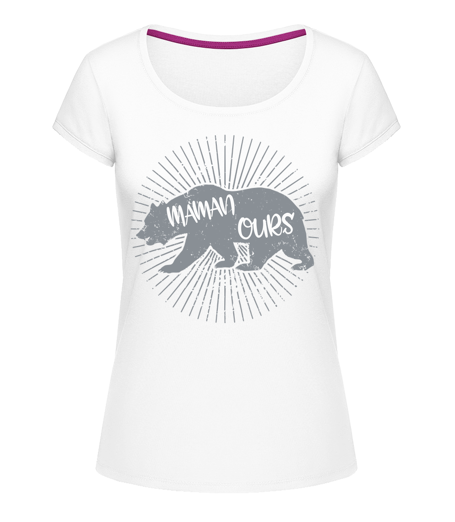 Maman Ours · T-shirt col en U Femme