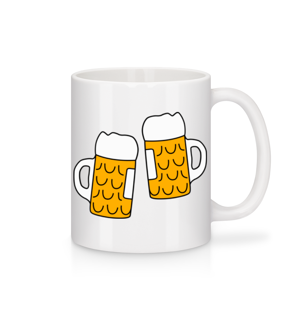 Deux Bières · Mug en céramique blanc