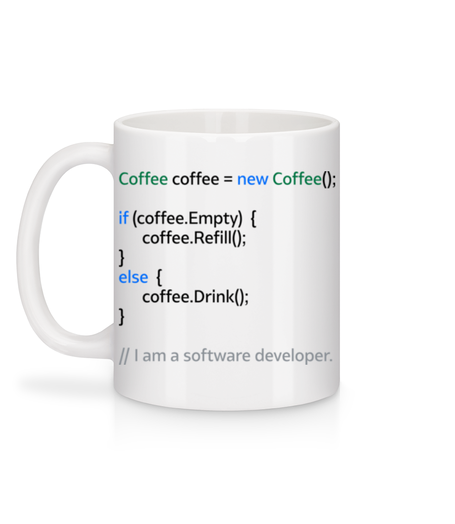 Aperçu: Coffee Loop - Mug en céramique blanc - Blanc - Derrière