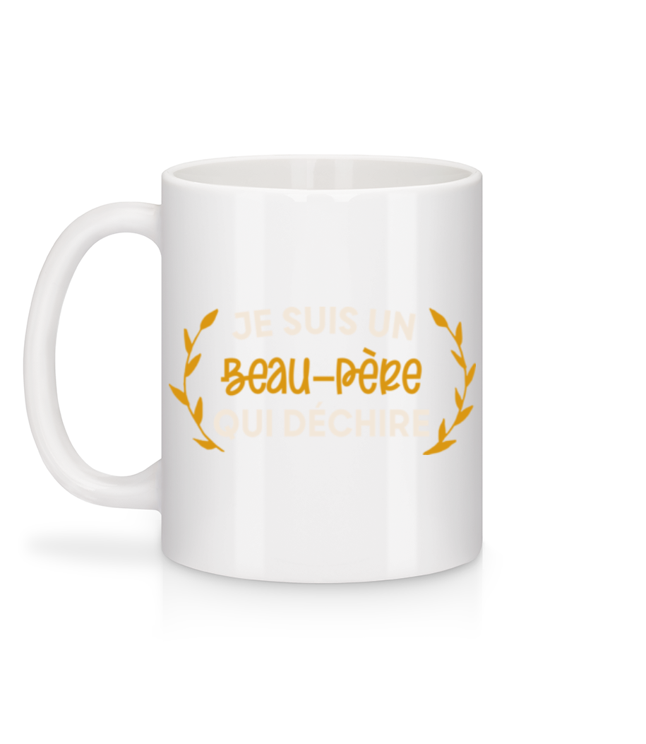Aperçu: Je Suis Un Beau-père Qui Déchire - Mug en céramique blanc - Blanc - Derrière
