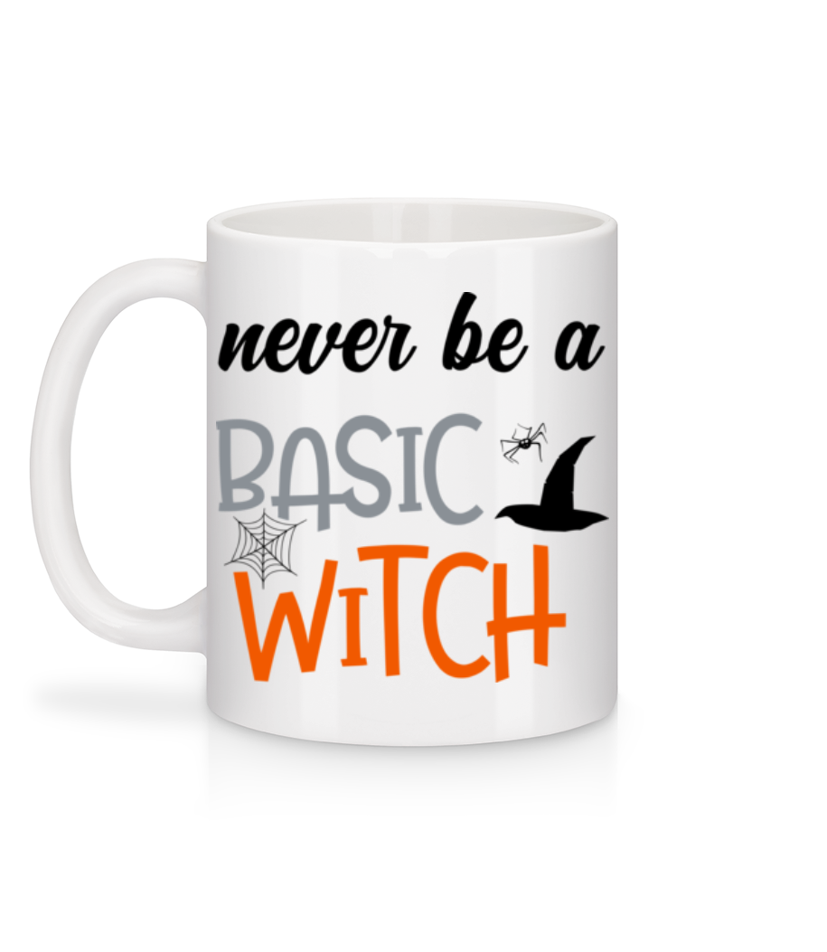 Never Be A Basic Witch - Mug en céramique blanc - Blanc - Derrière