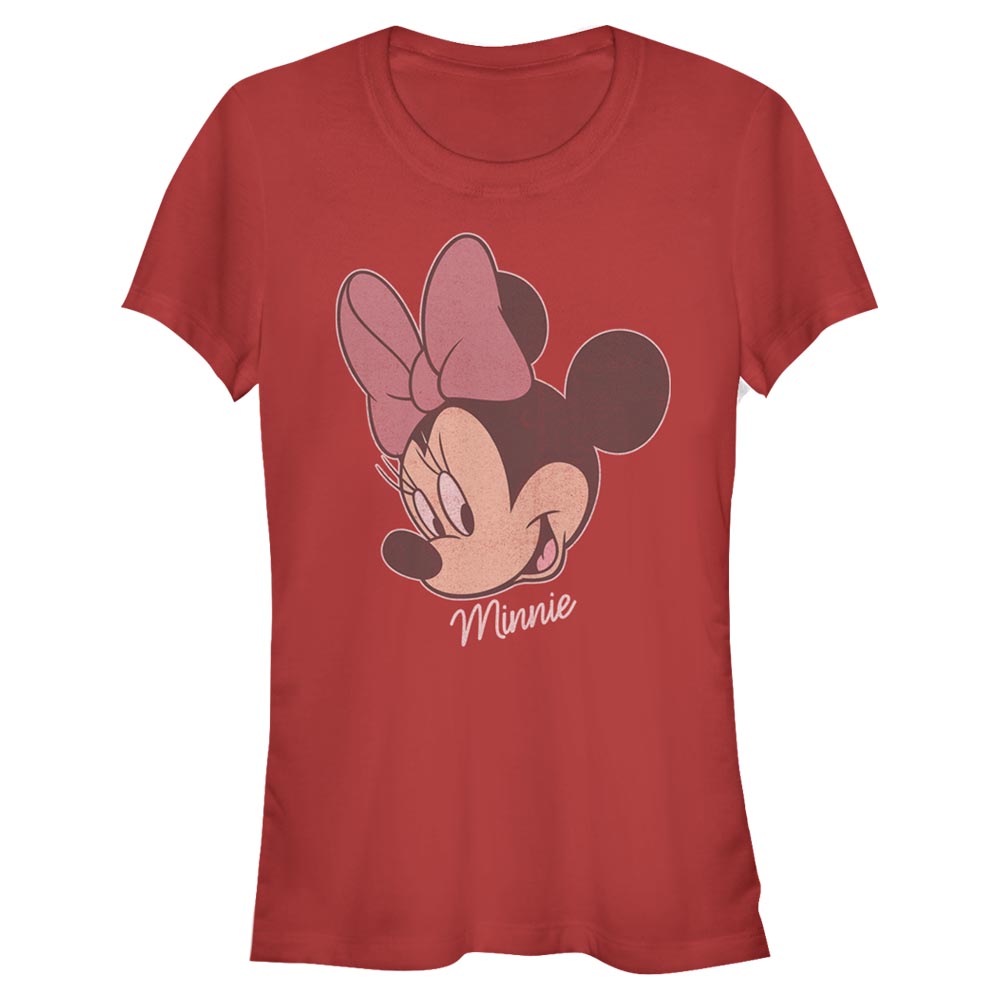 Disney Classics - Mickey Mouse - Minnie Mouse Minnie Big Face Distressed - Femme T-shirt