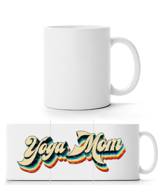 Aperçu: Yoga Mom Momlife - Mug panorama - Blanc - Devant