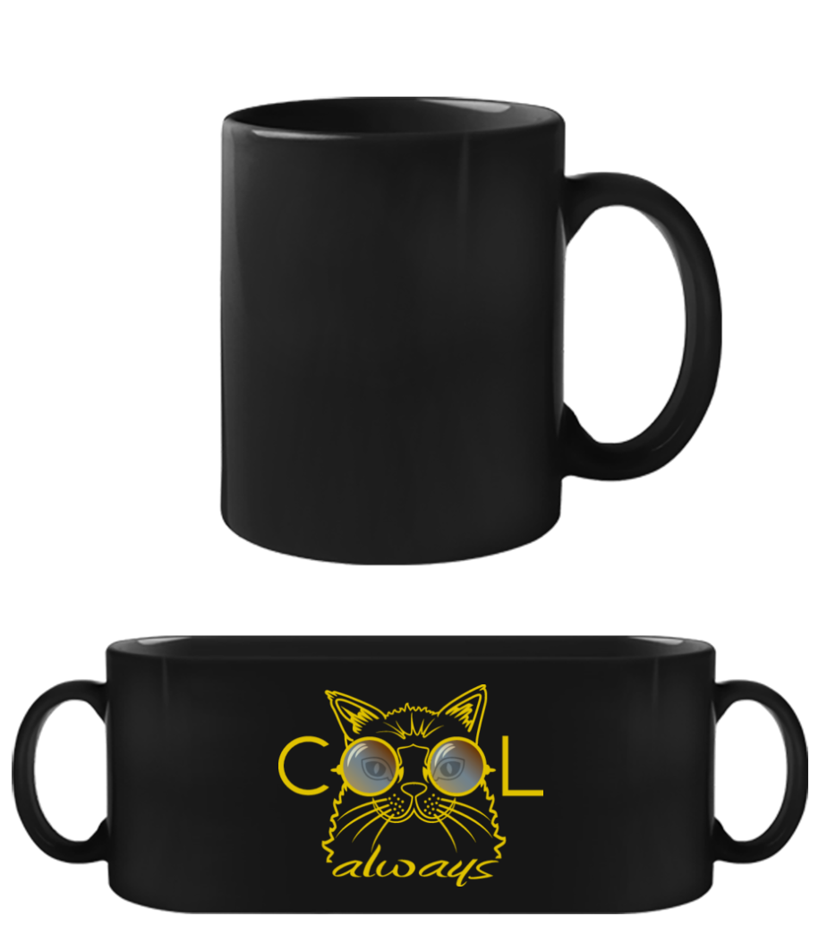 Chat Cool · Tasse Noire