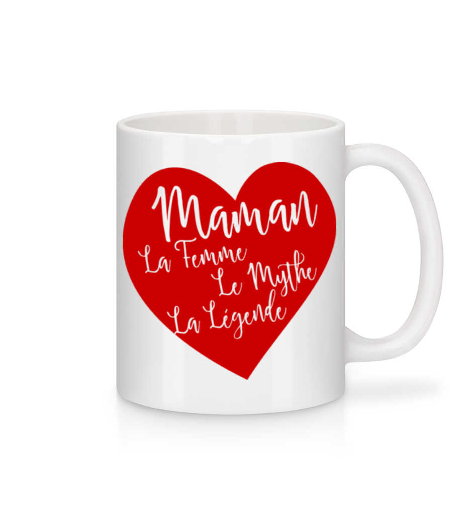 Maman - La Légende · Mug en céramique blanc
