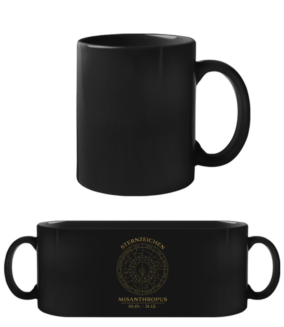 Sternzeichen Misanthropus · Schwarze Tasse