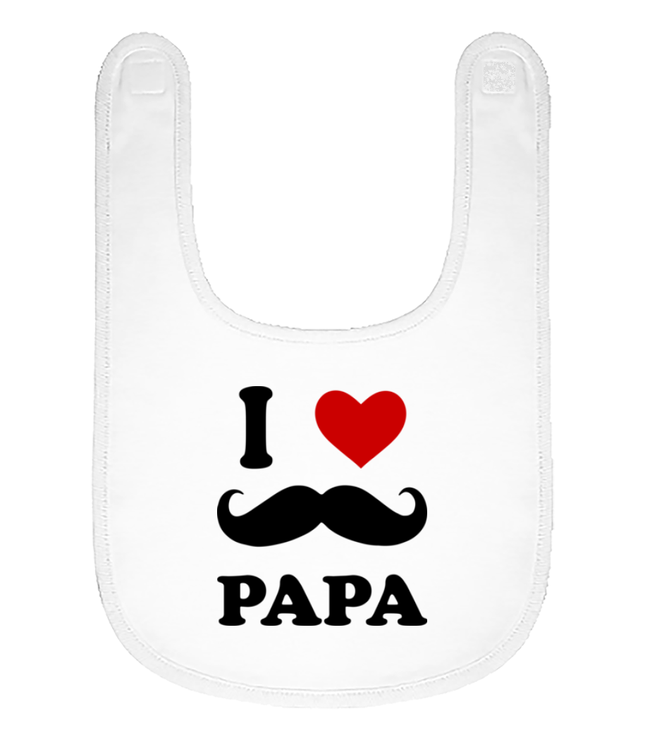 I Love Papa · Bavoir Bébé bio