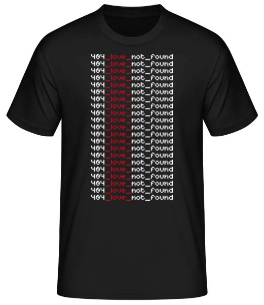 Y2K Error_101_Feelings_Not Found - T-shirt standard Homme - Noir - Devant