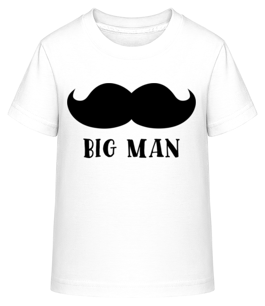 Big Man Mustache - T-shirt shirtinator Enfant - Blanc - Devant