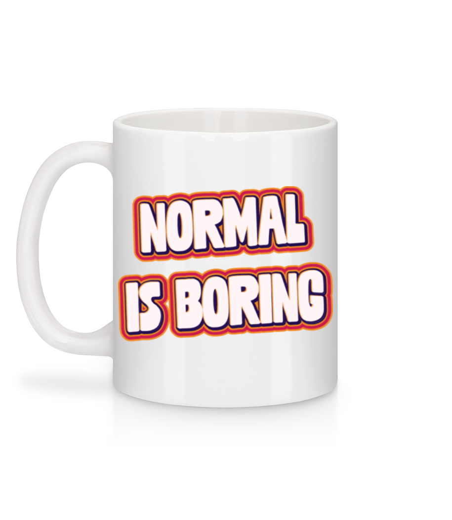 Aperçu: Normal Is Boring - Mug en céramique blanc - Blanc - Derrière