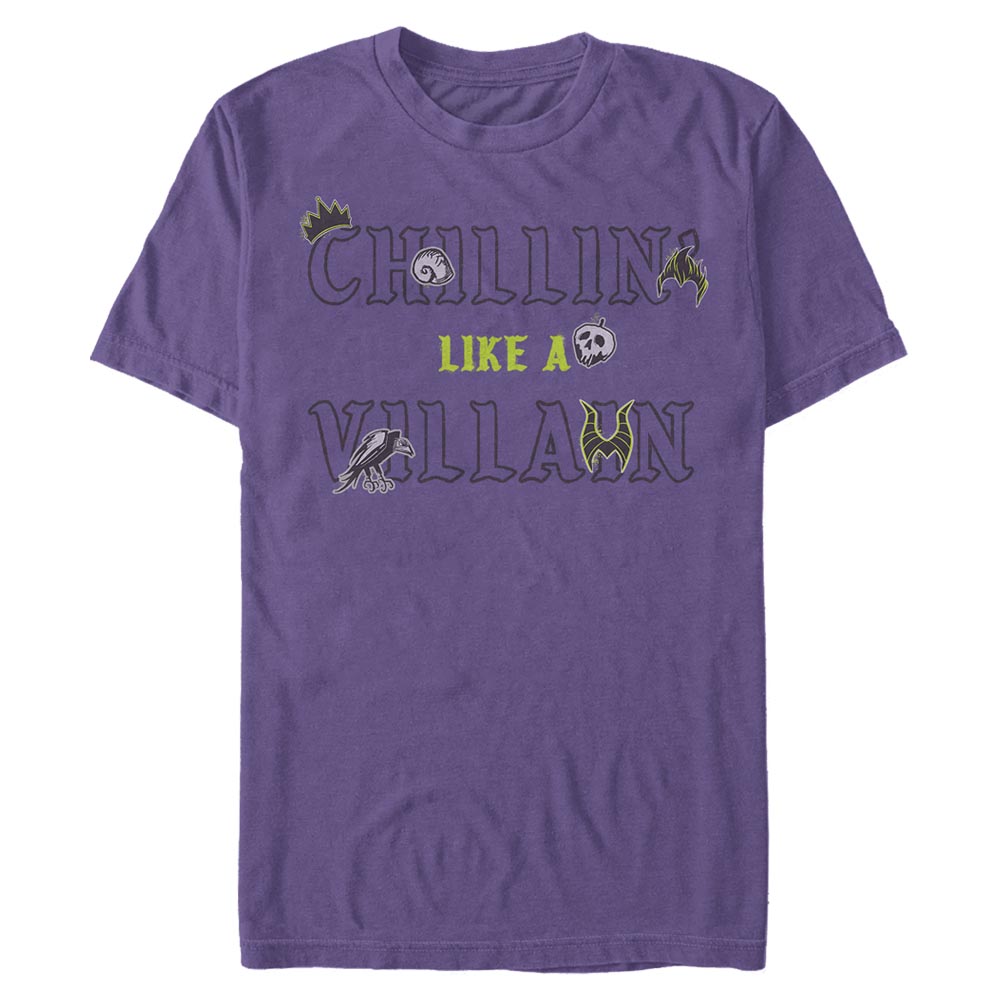 Disney - Les Méchants Disney - Texte Chillin Villain Patches - Halloween - Homme T-shirt