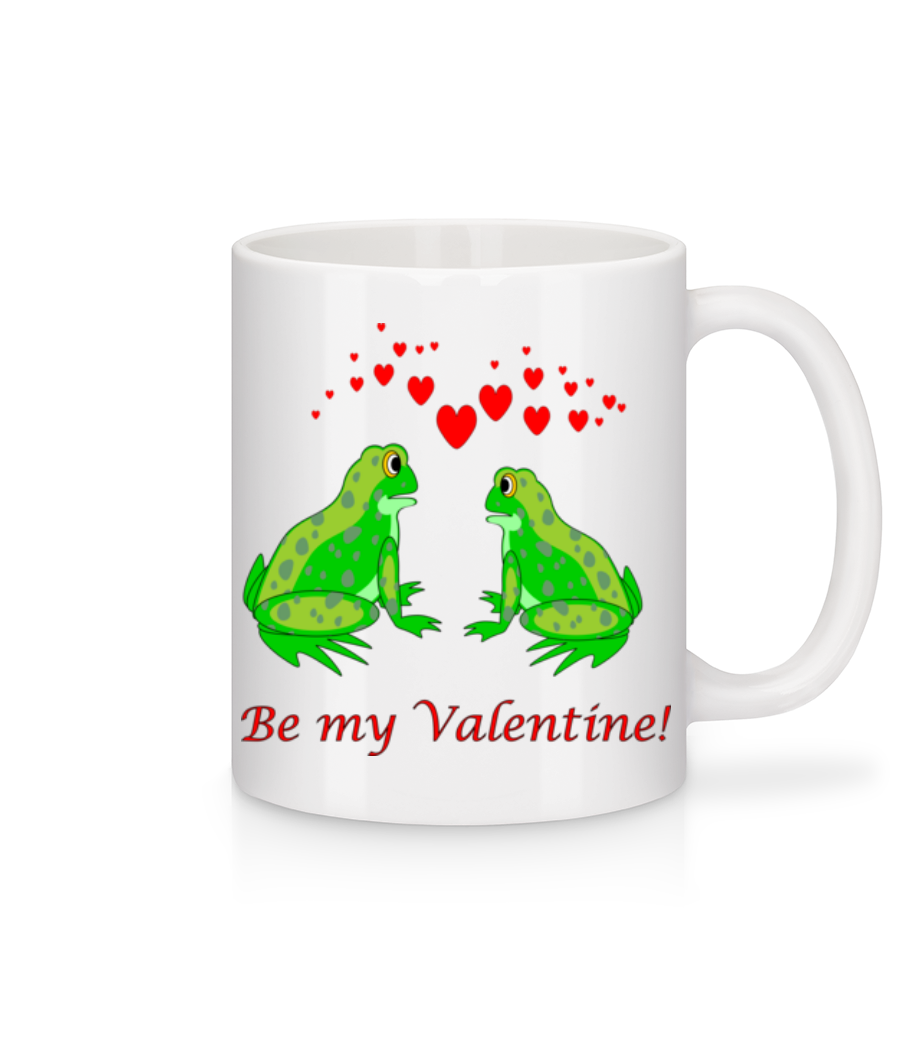 Frogs Be My Valentine · Mug en céramique blanc