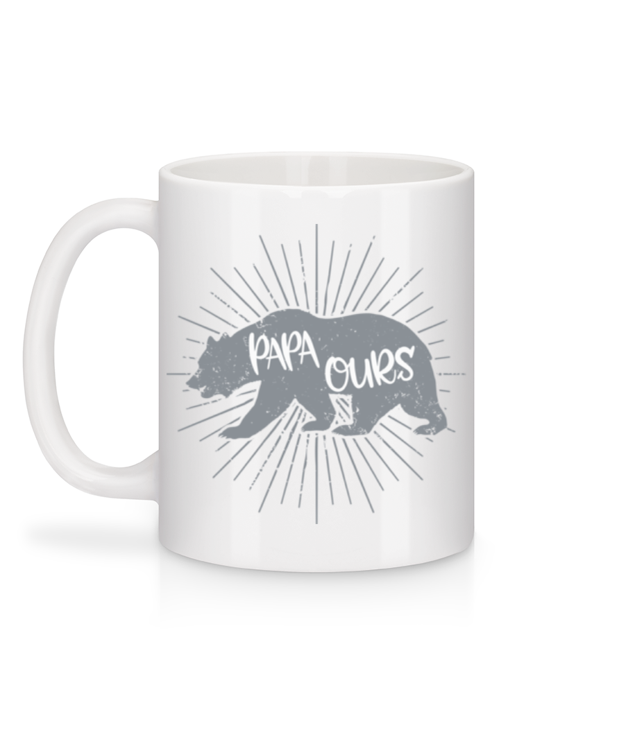 Aperçu: Papa Ours - Mug en céramique blanc - Blanc - Derrière