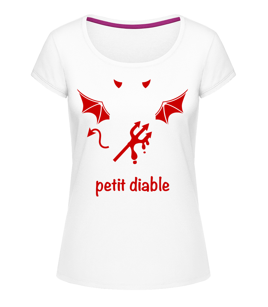 Petit Diable Rouge · T-shirt col en U Femme