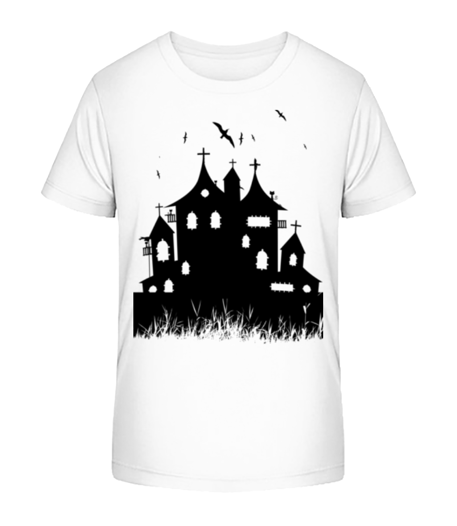 Aperçu: Halloween Castle - T-shirt bio Enfant Stanley Stella 2.0 - Blanc - Devant