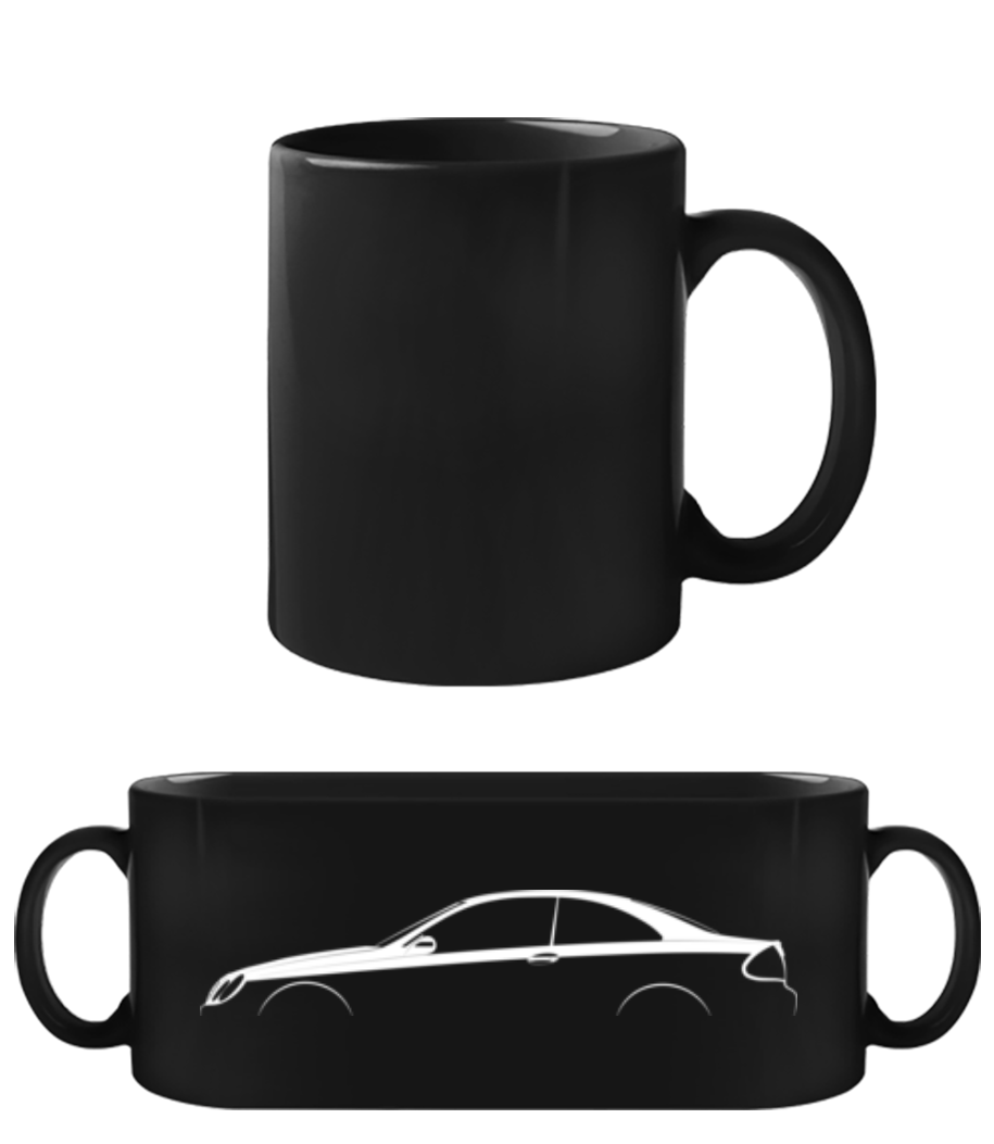 'Mercedes-Benz CLK W209' Silhouette · Tasse Noire