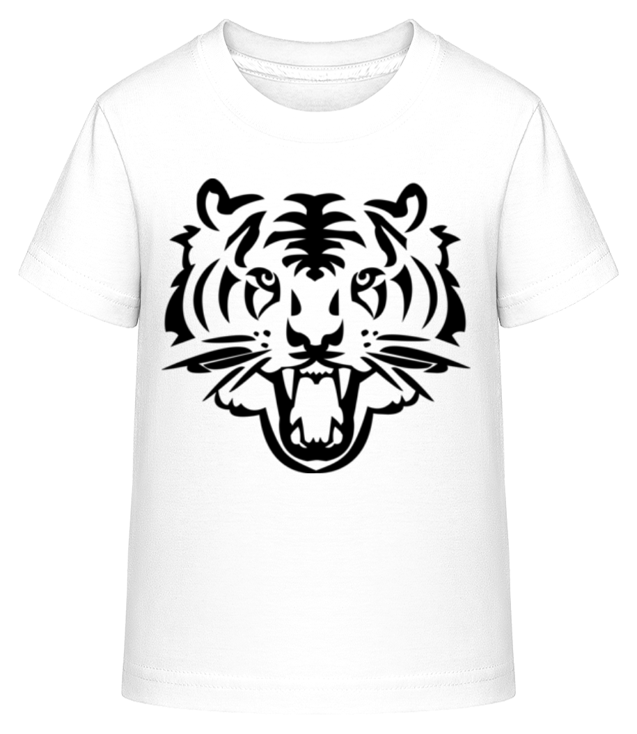 Aperçu: Tête De Tigre - T-shirt shirtinator Enfant - Blanc - Devant