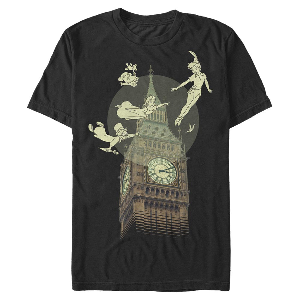 Disney - Peter Pan - Skupina Photo Big Ben - Homme T-shirt - Noir - Devant