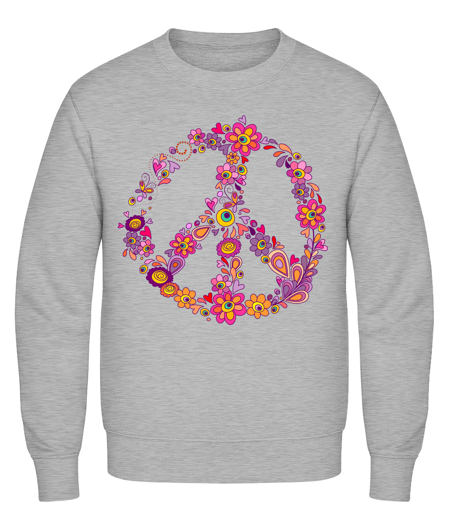 Peace Sign Flowers · Sweatshirt Homme