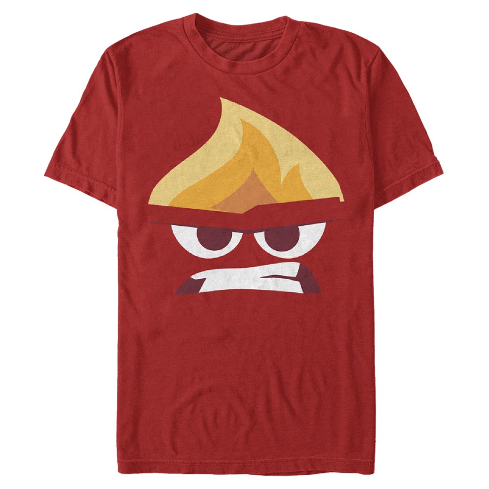 Aperçu: Pixar - Vice Versa - Anger Angry Face - Homme T-shirt - Rouge - Devant