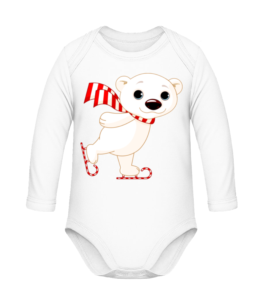 Patin À Glace Ours Polaire · Body coton bio manches longues Bébé