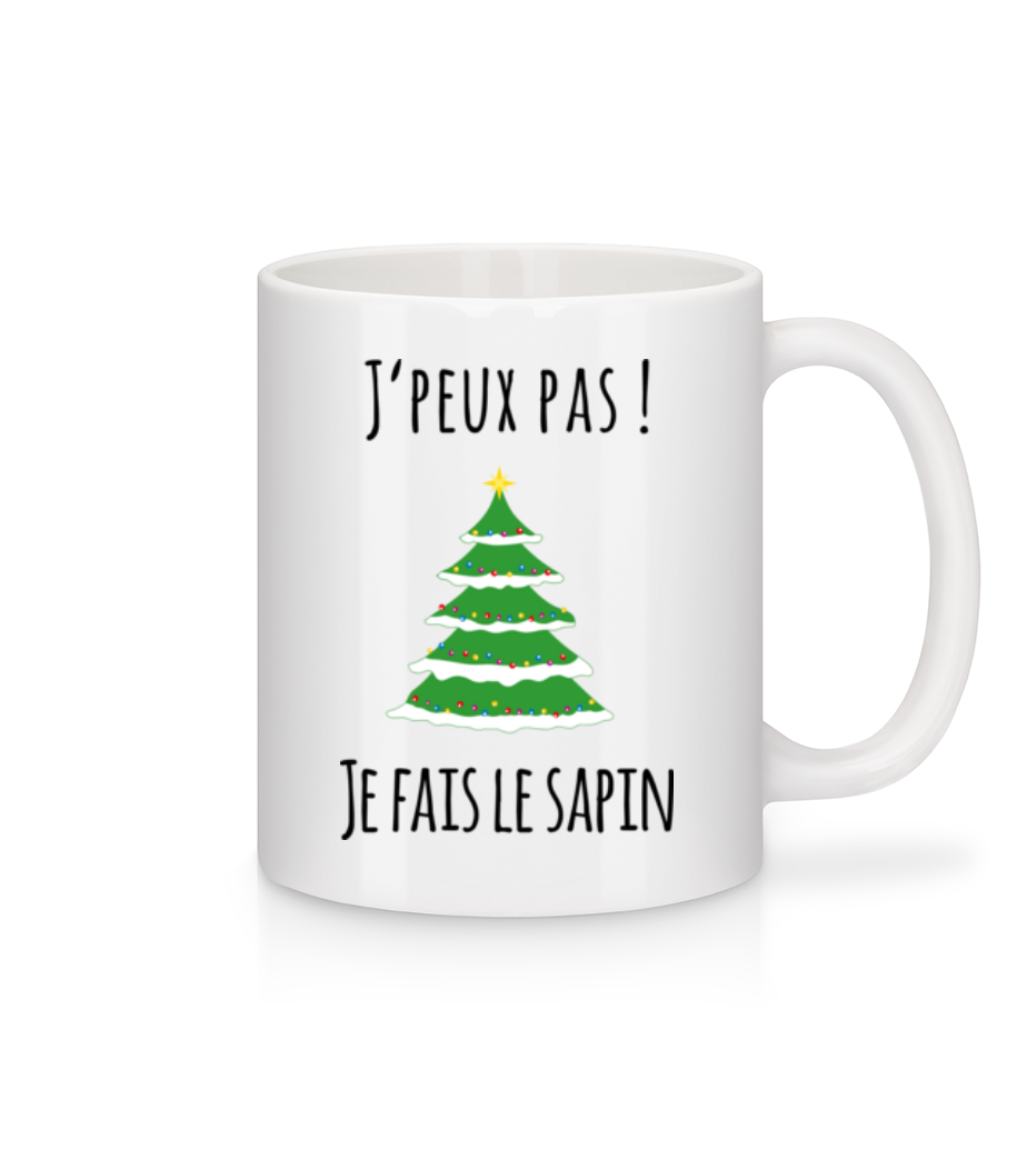 Aperçu: Je Fais Le Sapin - Mug en céramique blanc - Blanc - Devant