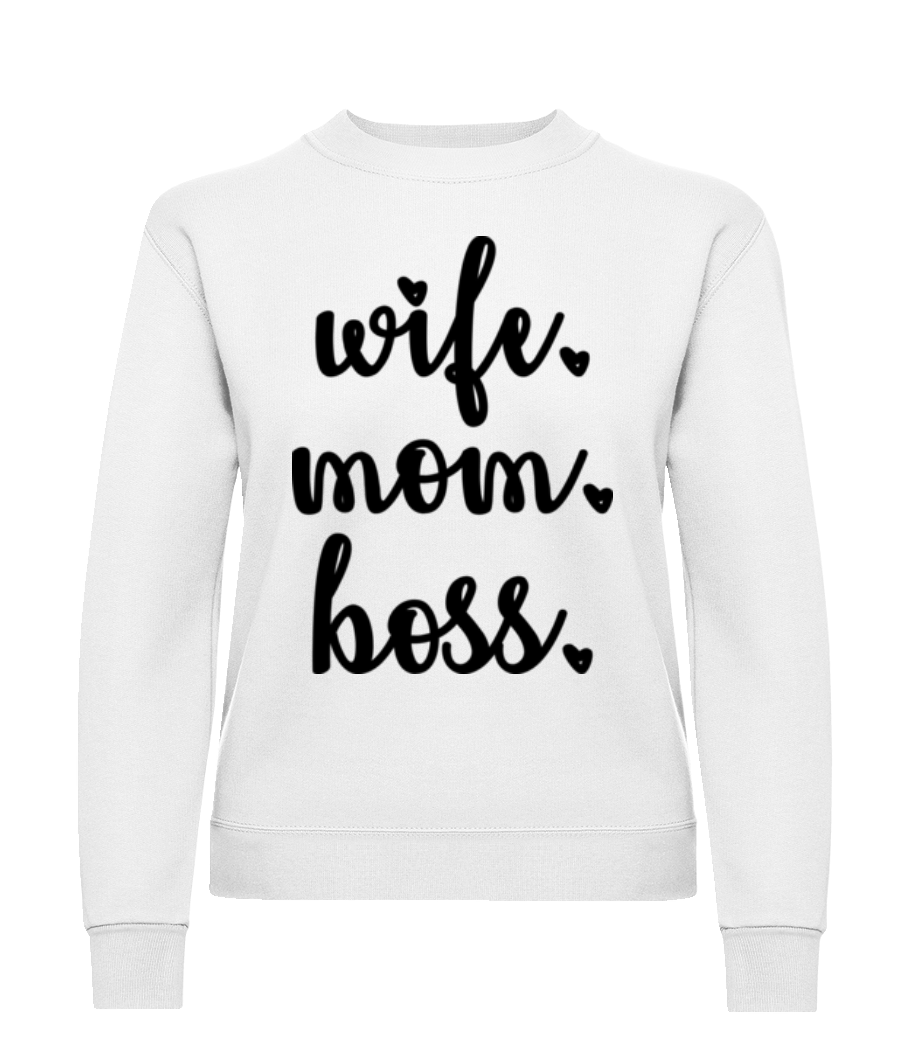 Motif Wife Mom Boss · Sweatshirt Femme