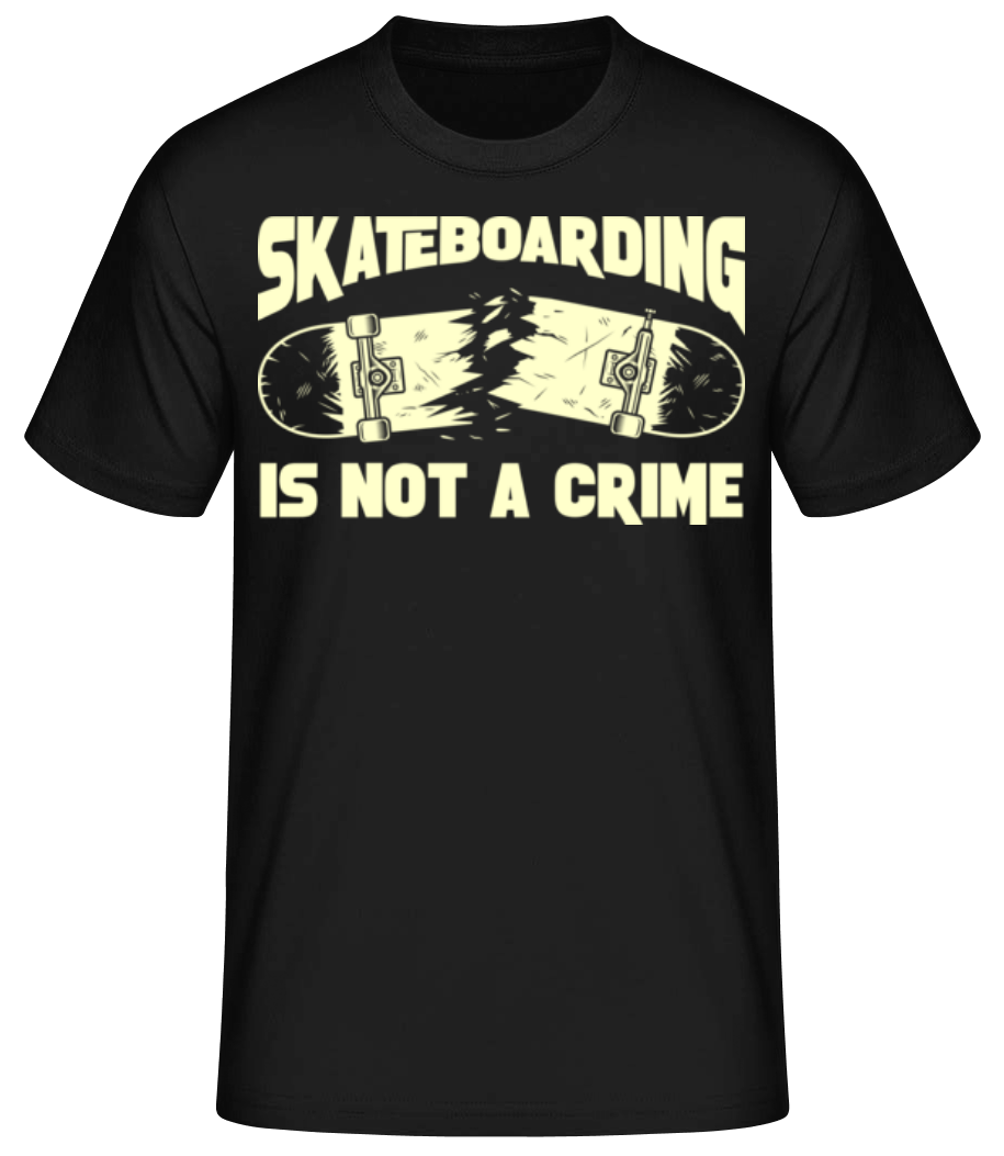 Skateboarding Is Not A Crime - Männer Basic T-Shirt - Schwarz - Vorne