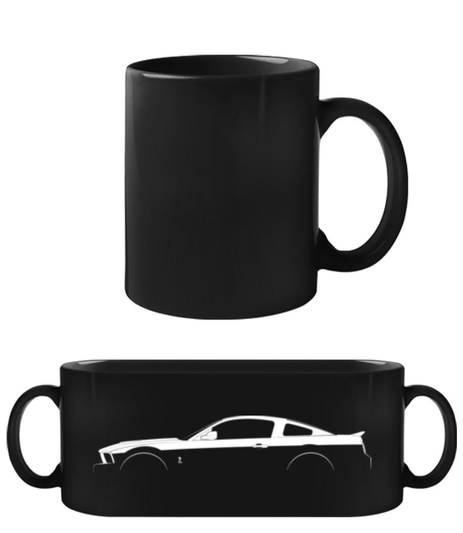 'Ford Shelby GT500 (2007)' Silhouette · Tasse Noire