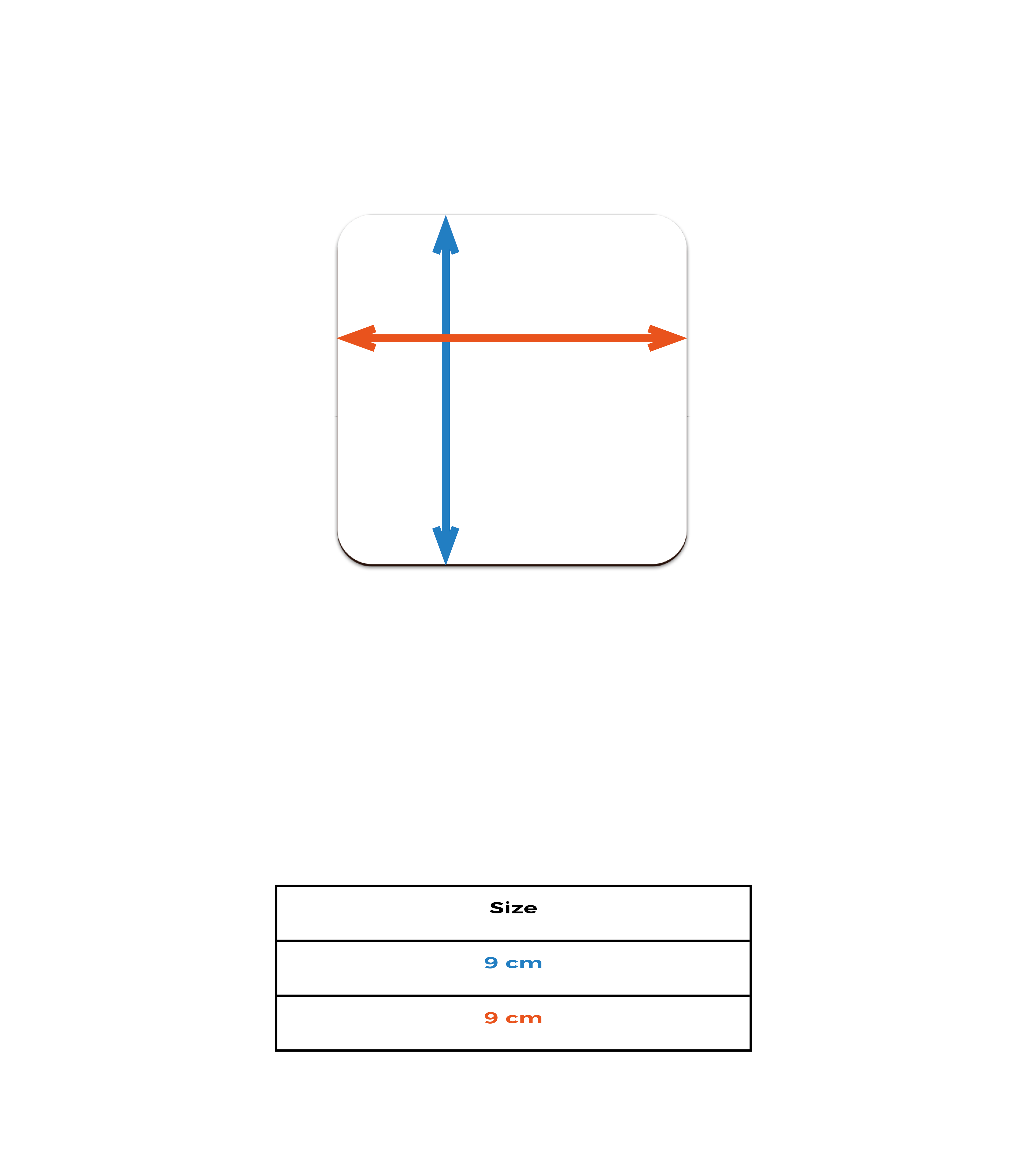 Aperçu: Sous-verre - Tableau des tailles