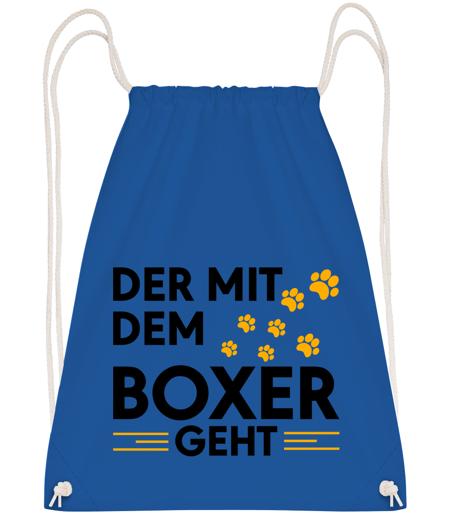 Vorschau: Herrchen Vom Boxer - Turnbeutel - Royalblau - Vorn