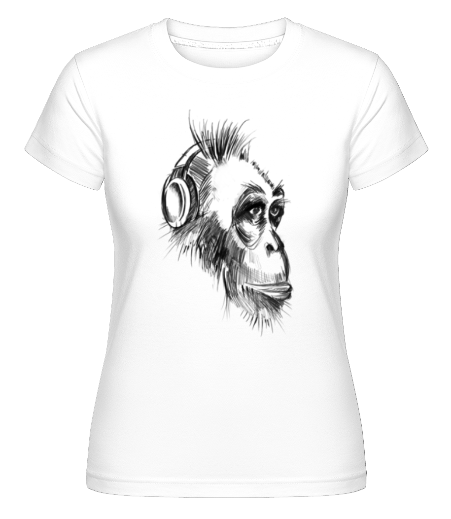 Singe Avec Un Casque ·  T-shirt Shirtinator femme