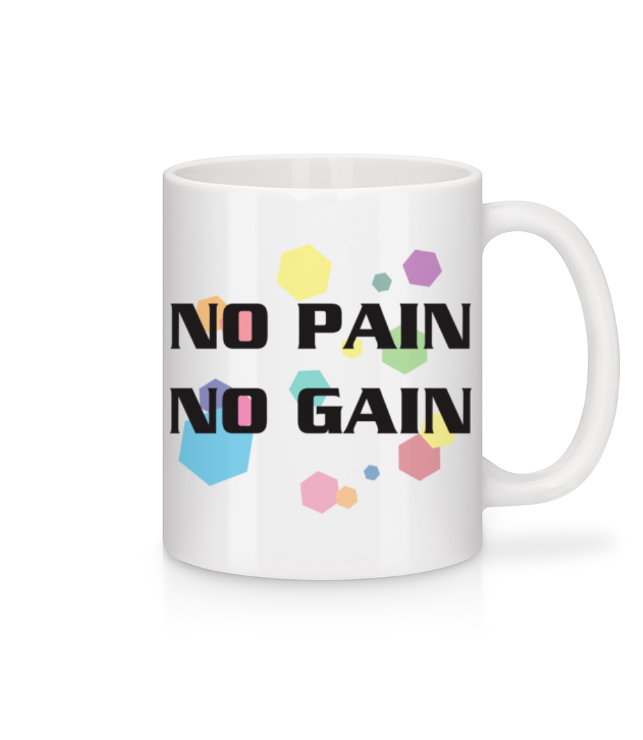 Aperçu: No Pain No Gain - Mug en céramique blanc - Blanc - Devant