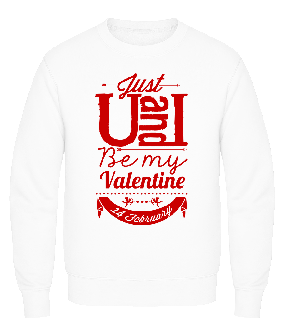 Aperçu: Be My Valentine Red - Sweatshirt Homme AWDis - Blanc - Vorn