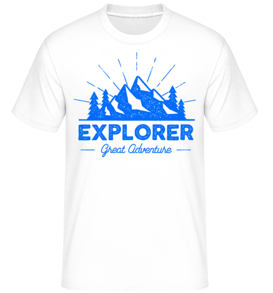 Aperçu: Explorer Great Adventures -  T-Shirt Shirtinator homme - Blanc - Devant