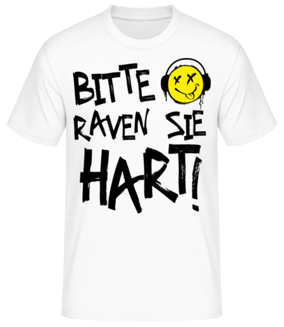Bitte Raven Sie Hart - Männer Basic T-Shirt - Weiß - Vorne