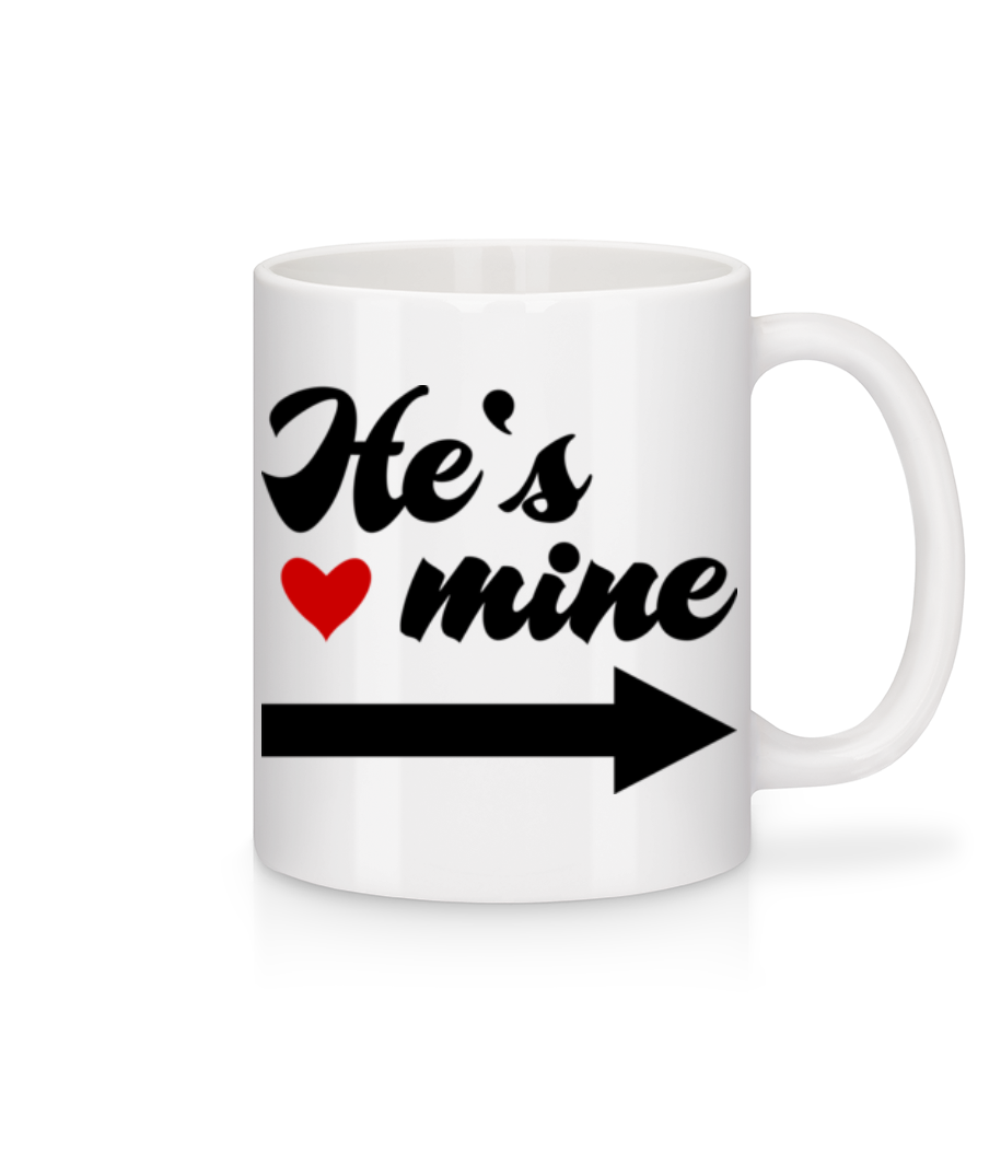 Aperçu: He's Mine - Mug en céramique blanc - Blanc - Devant