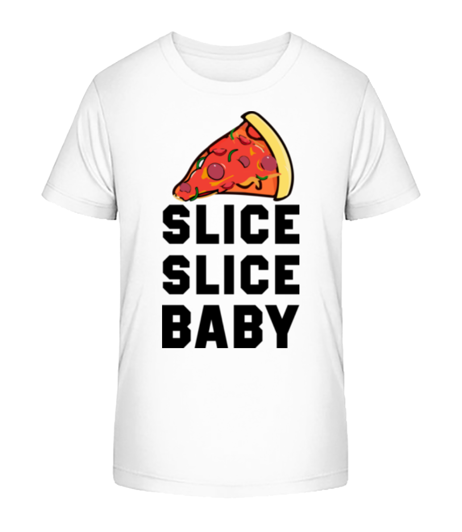 Pizza Slice Slice Baby - T-shirt bio Enfant Stanley Stella 2.0 - Blanc - Devant