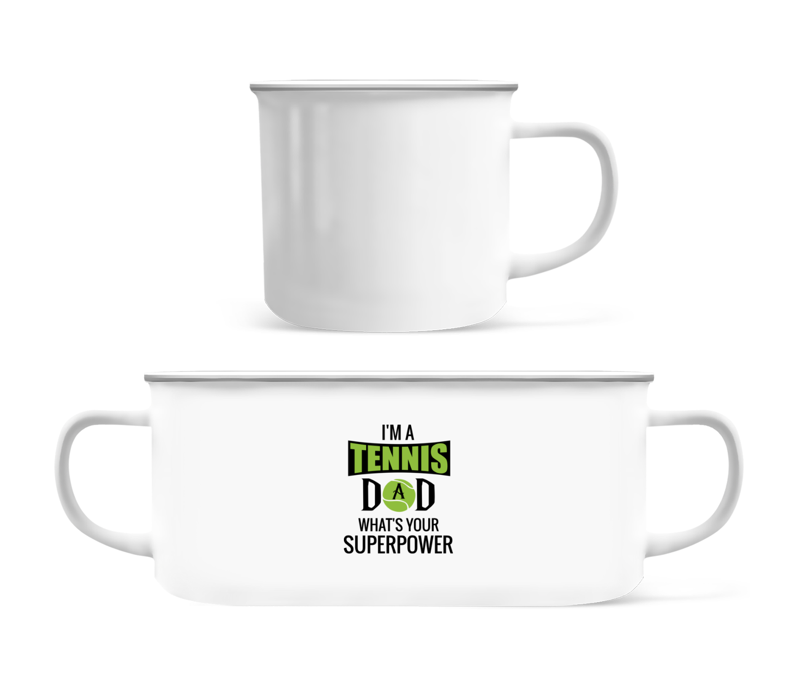 Tennis Dad Superpower · Tasse Émaillée