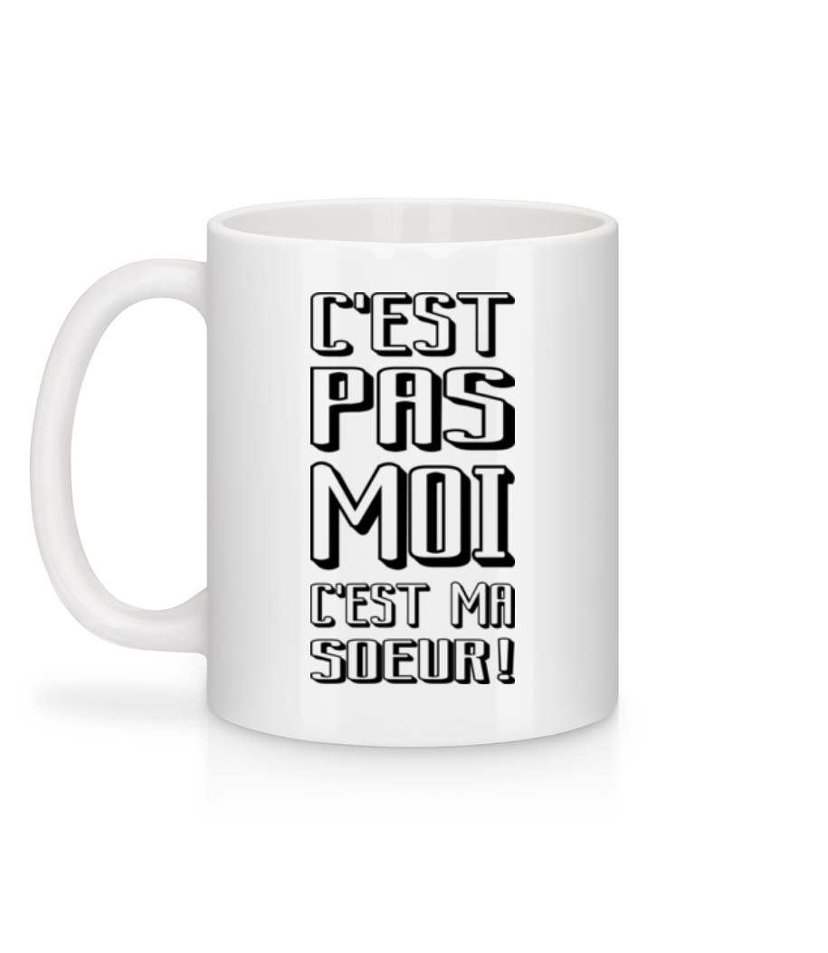 Aperçu: C'Est Ma Sœur - Mug en céramique blanc - Blanc - Derrière