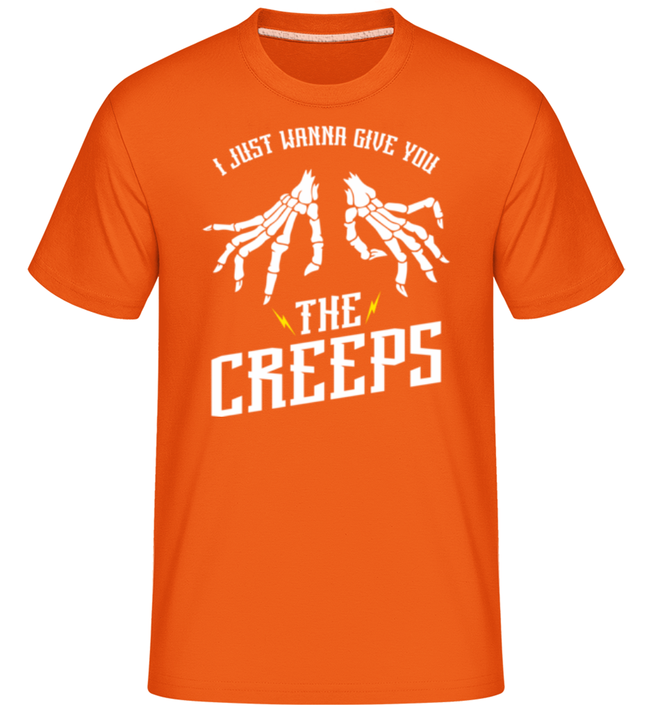 Aperçu: Give You The Creeps -  T-Shirt Shirtinator homme - Orange - Devant