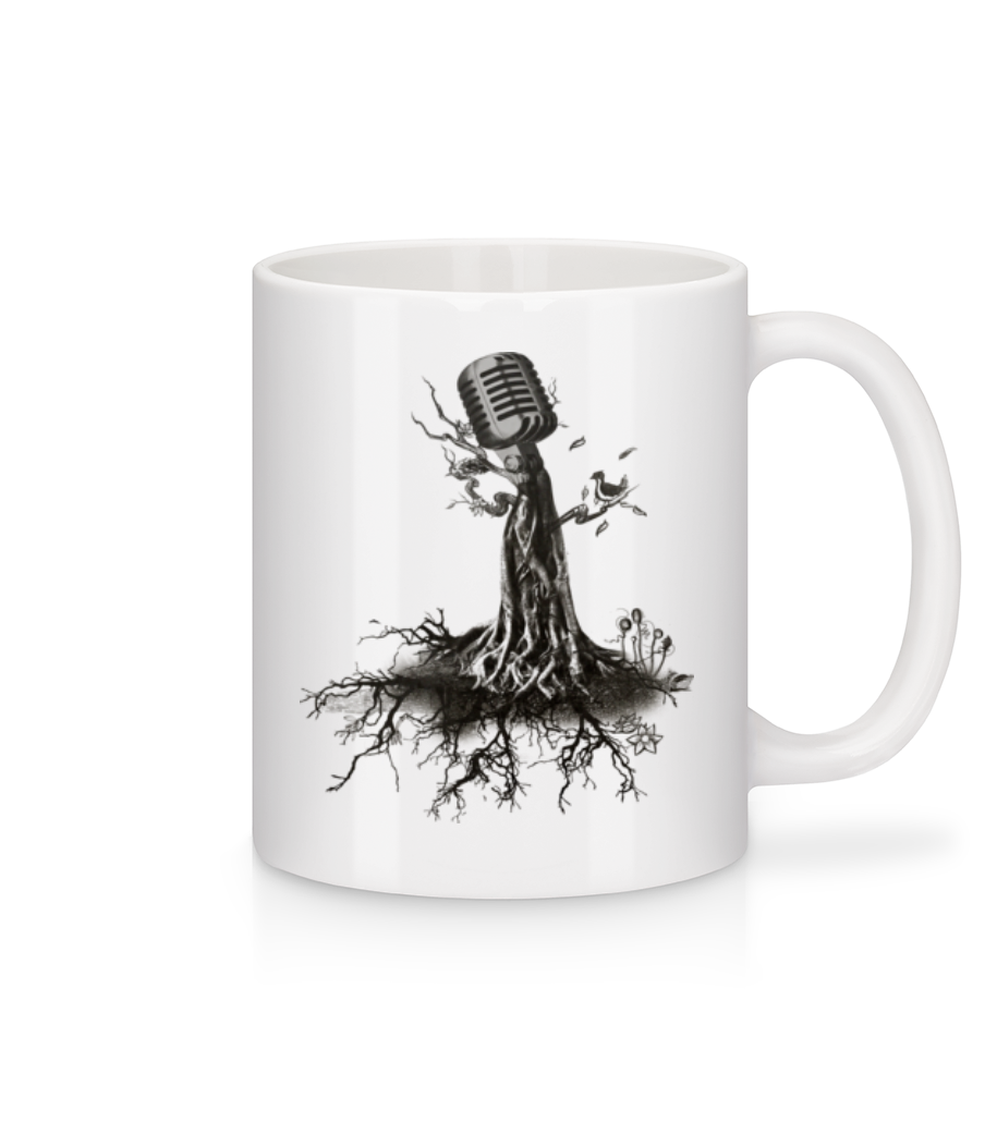 Arbre De Microphone - Mug en céramique blanc - Blanc - Devant