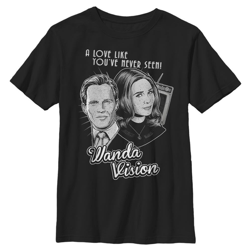 Marvel - WandaVision - La Sorcière rouge & Vision Monochrome Wanda - Enfant T-shirt
