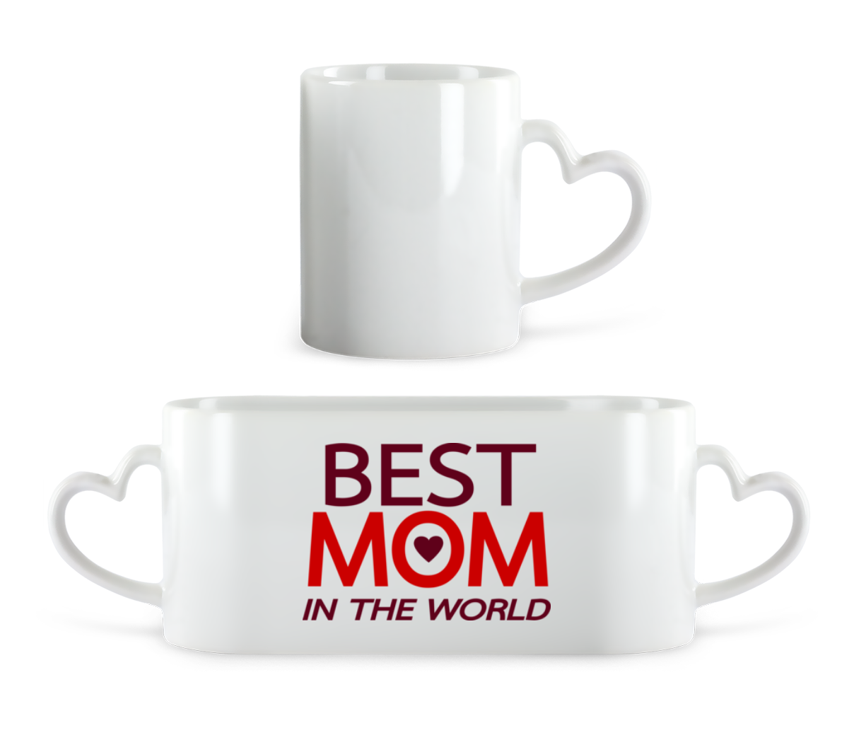 Best Mom In The World · Tasse en forme de coeur