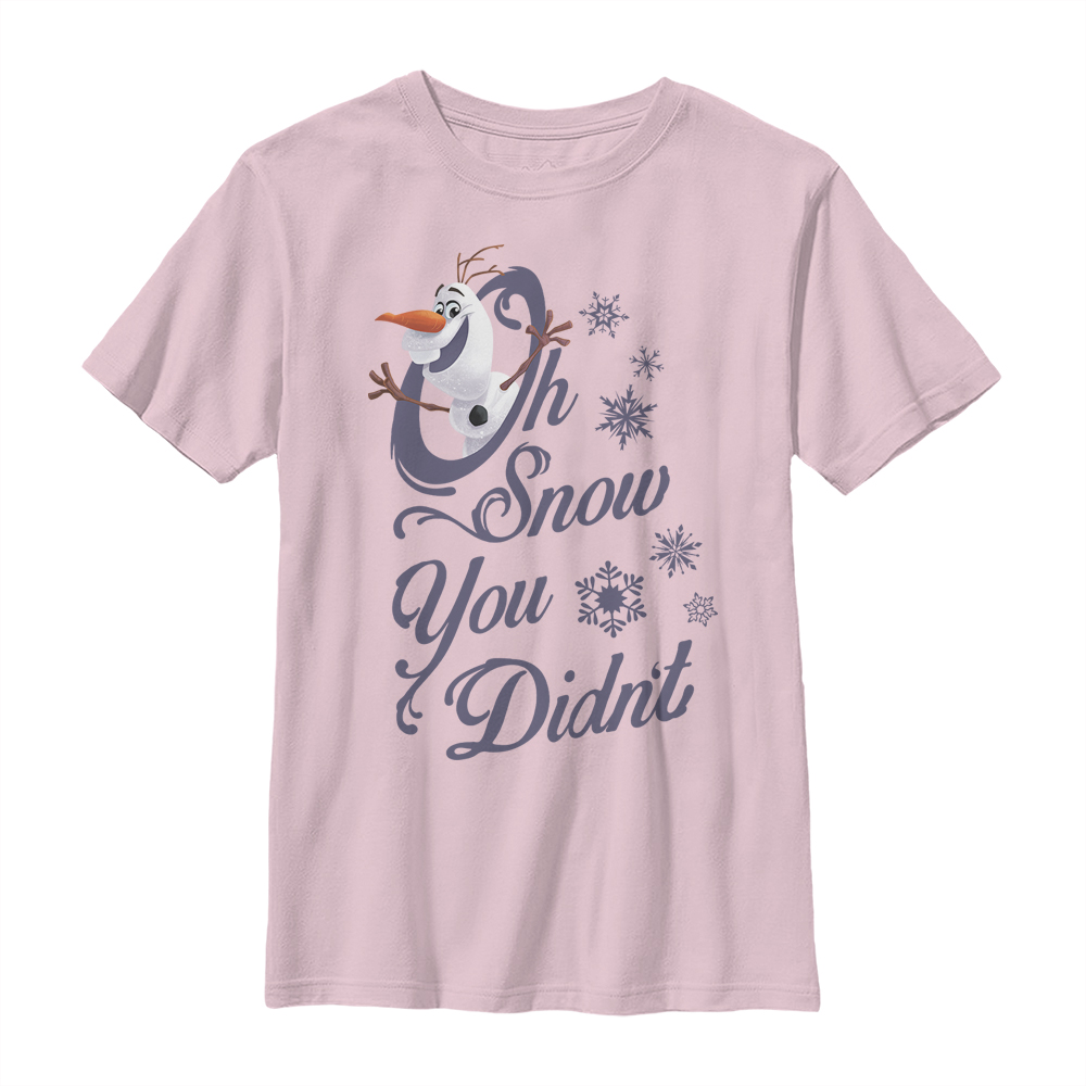Aperçu: Disney - La Reine des neiges - Olaf Oh Snow - Enfant T-shirt - Rose - Devant