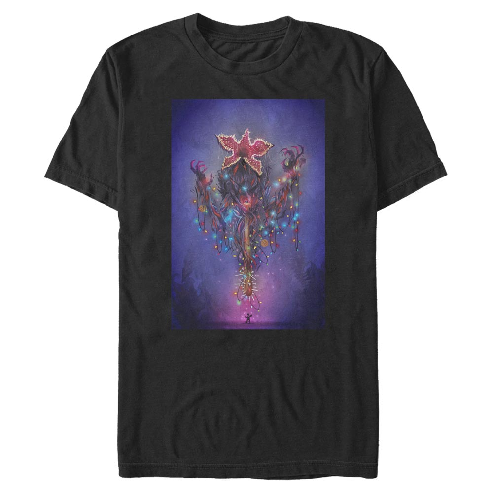 Netflix - Stranger Things - Demogorgon Lit - Christmas - Homme T-shirt