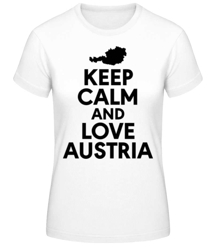 Keep Calm And Love Austria - T-shirt standard Femme - Blanc - Devant