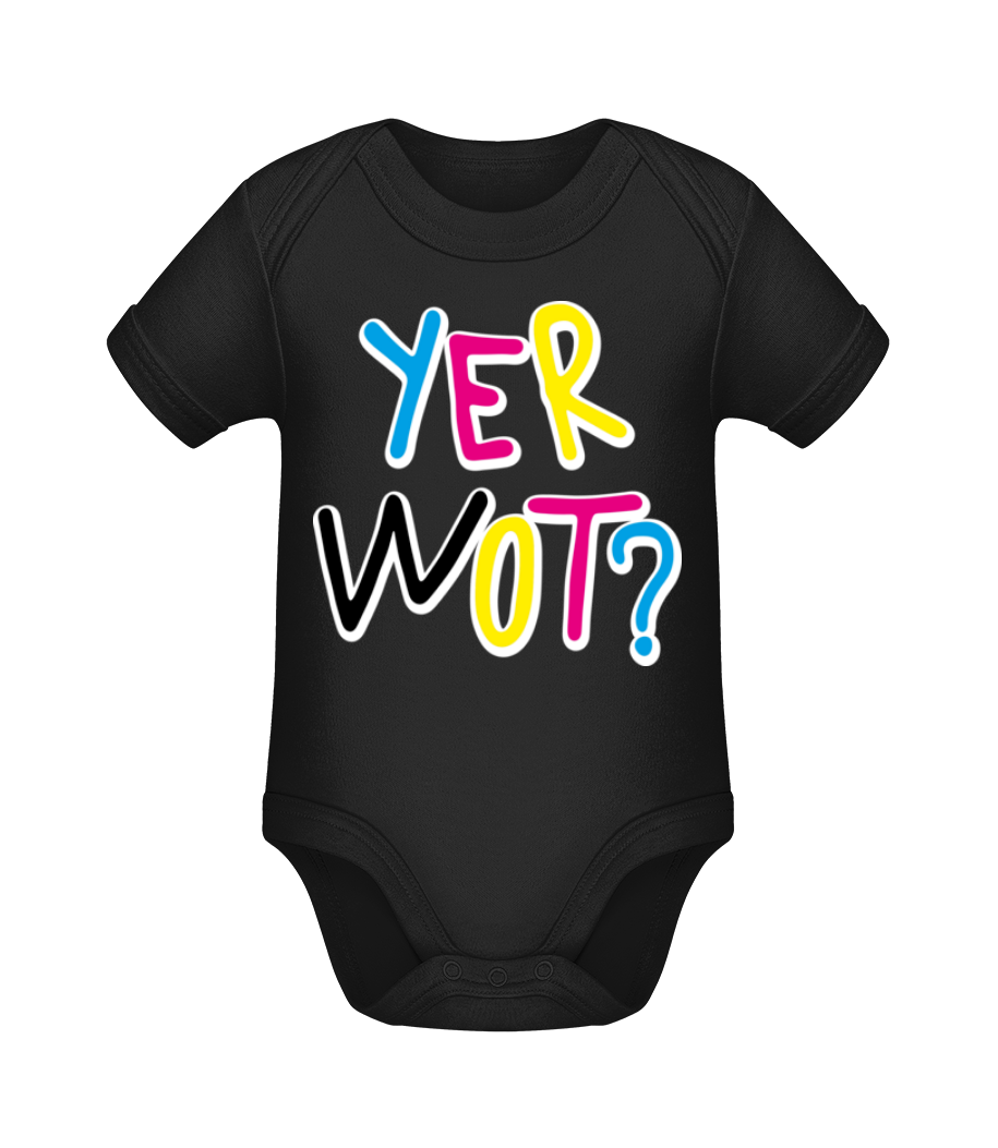 Yer Wot? - Body manches courtes bio - Noir - Devant