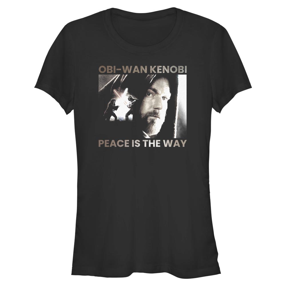 Star Wars - Obi-Wan Kenobi - Obi-Wan Kenobi & Darth Vader Peace is the Way - Femme T-shirt - Noir - Devant